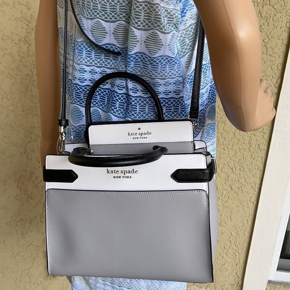Kate Spade Staci Colorblock Medium Satchel & Staci Colorblock Large Slim Bifold - Picture 12 of 16